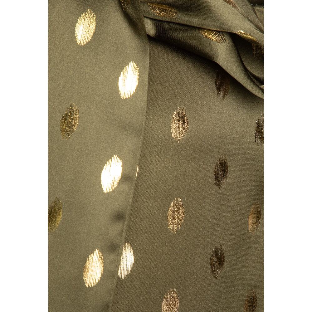Never Fully Dressed Jasper Skirt Khaki With Gold Fleck US 6 Satin Wrap Green NWT - Picture 5 of 16